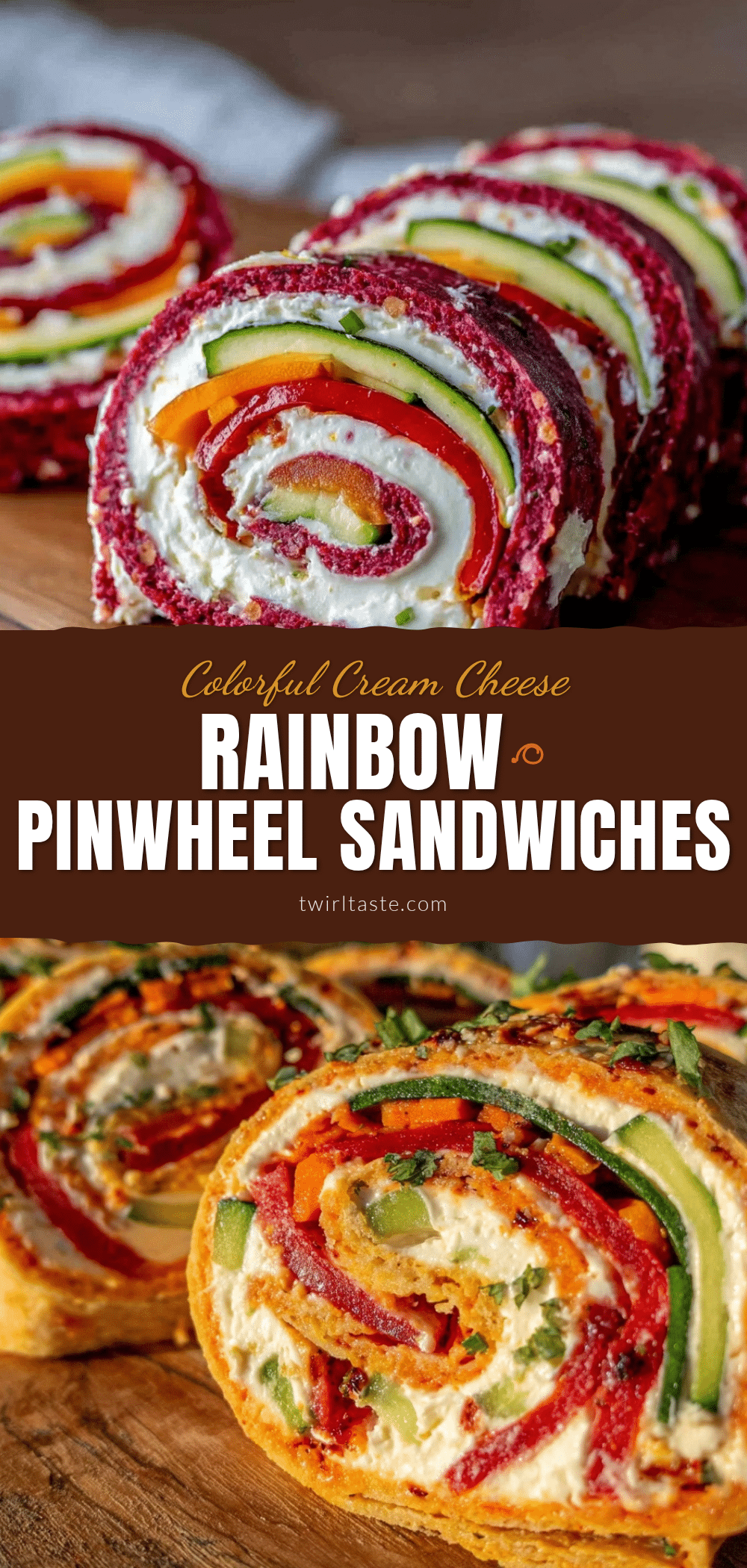 fresh rainbow pinwheel sandwiches recipe