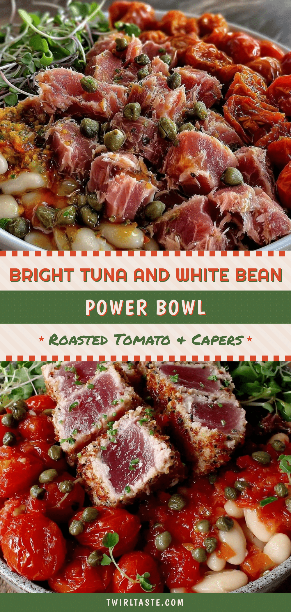 fresh tuna and white bean power bowl recipe