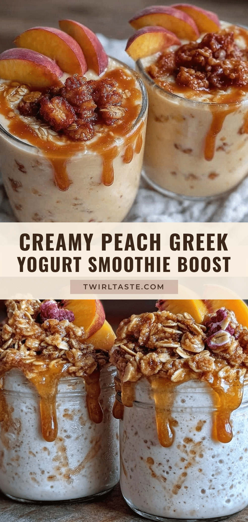 healthy peach greek yogurt smoothie recipe