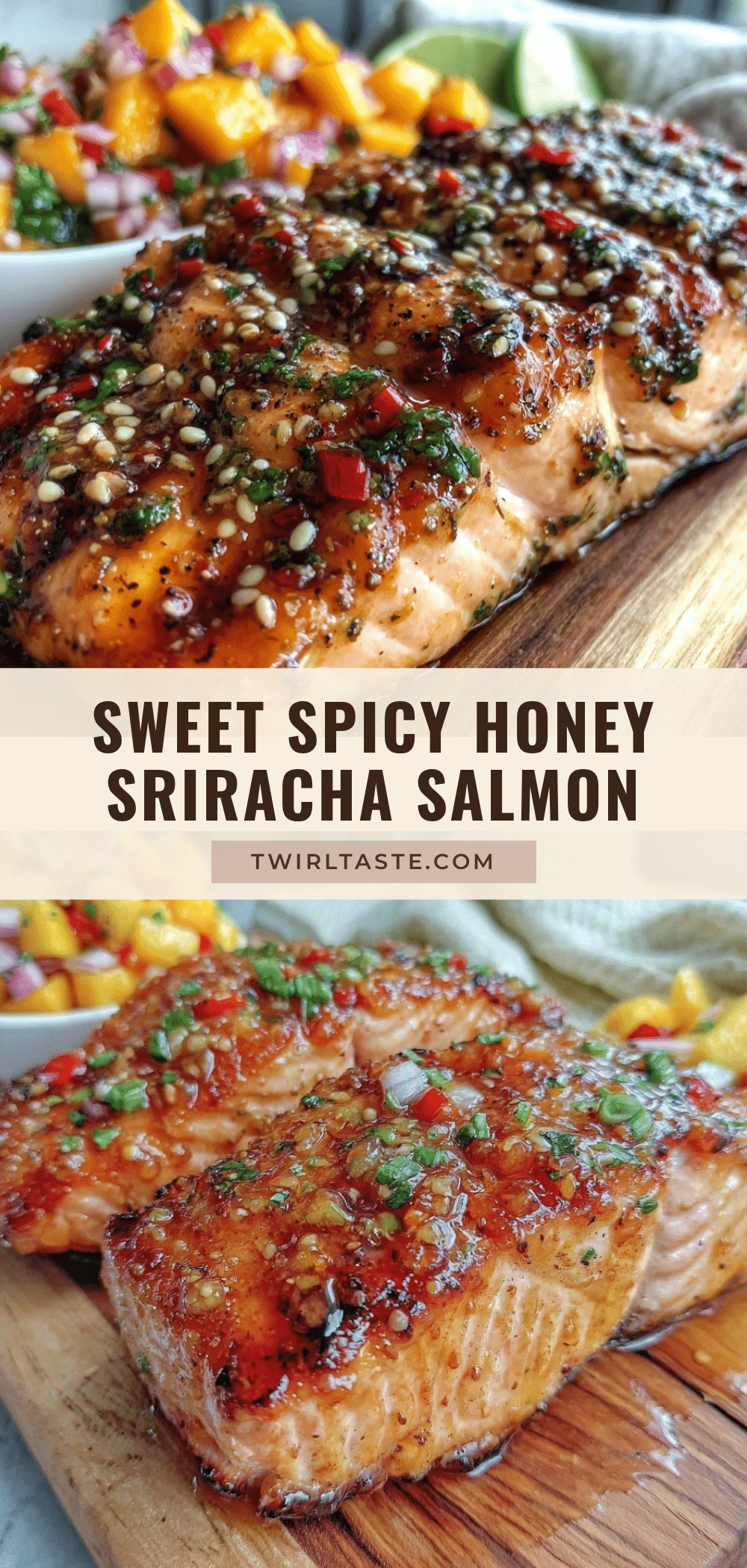 honey sriracha glazed salmon recipe