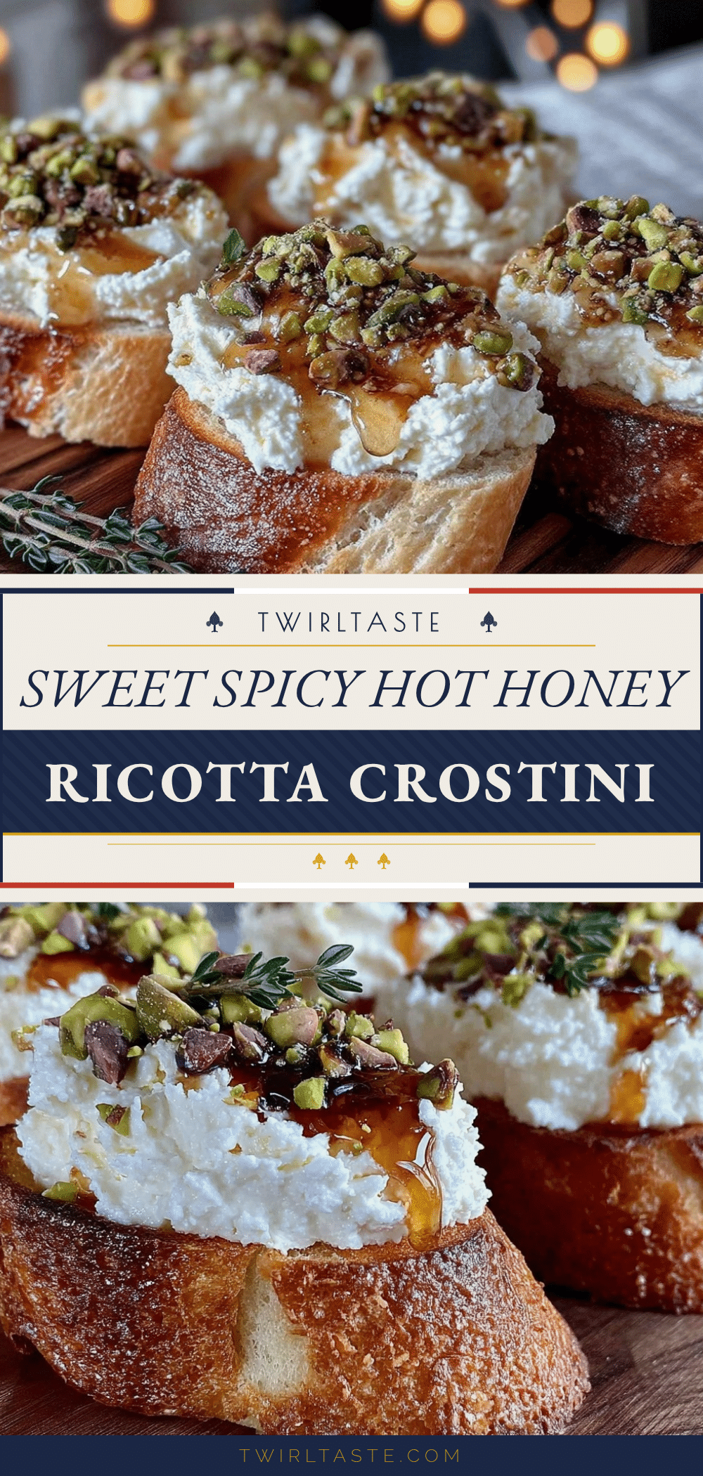 hot honey whipped ricotta crostini recipe