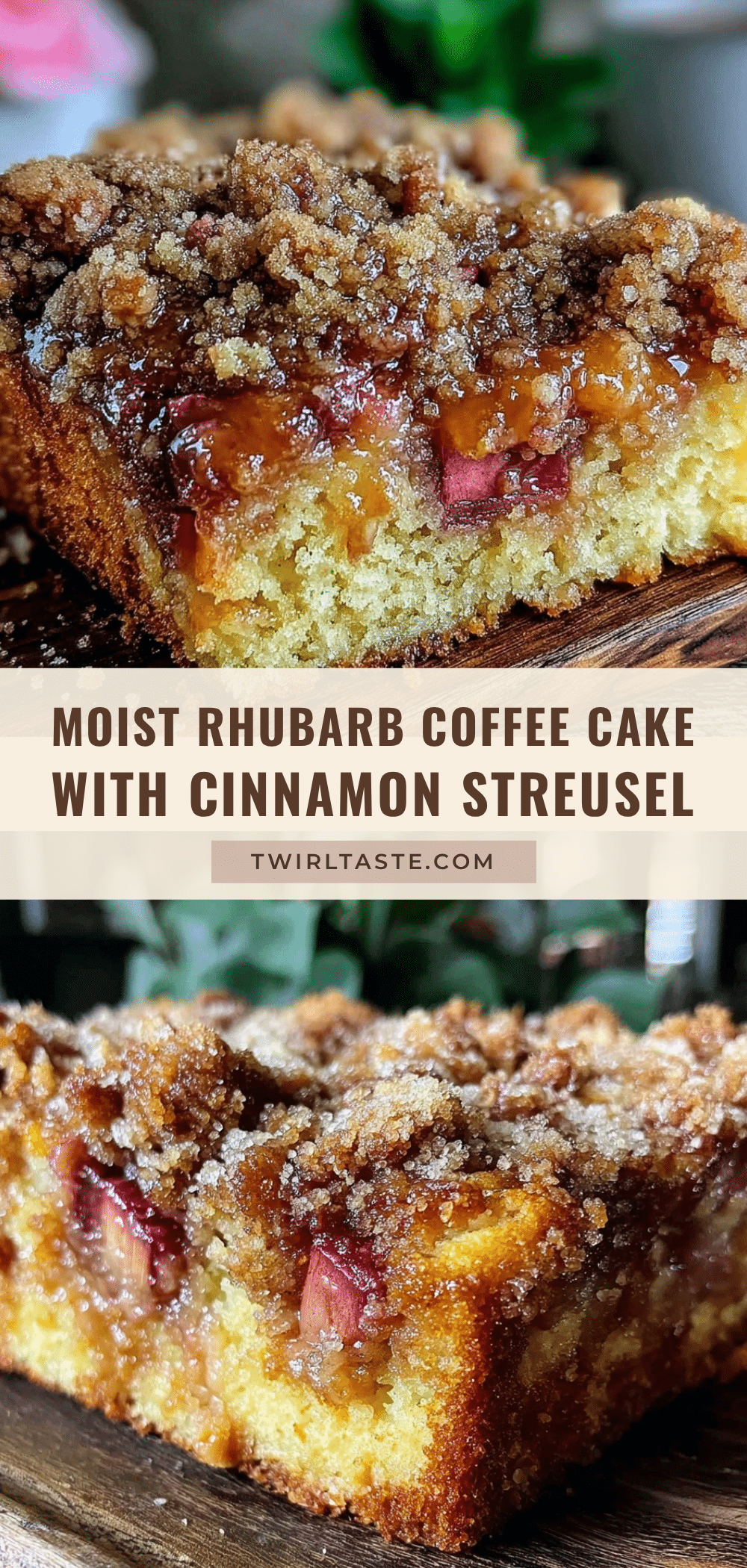 moist rhubarb coffee cake recipe