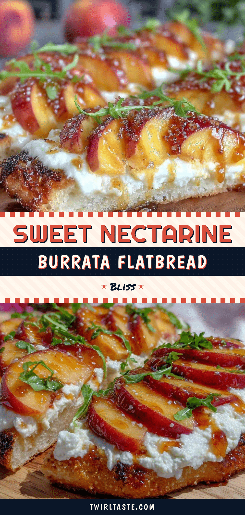 nectarine and burrata flatbread recipe