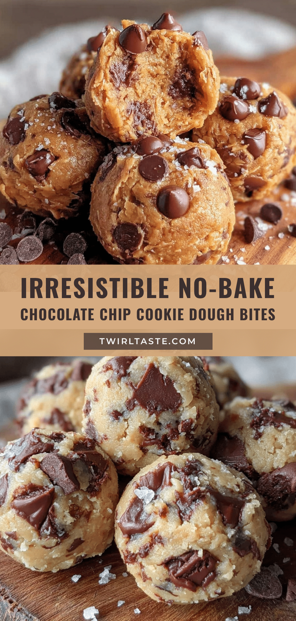 no-bake chocolate chip cookie dough bites recipe