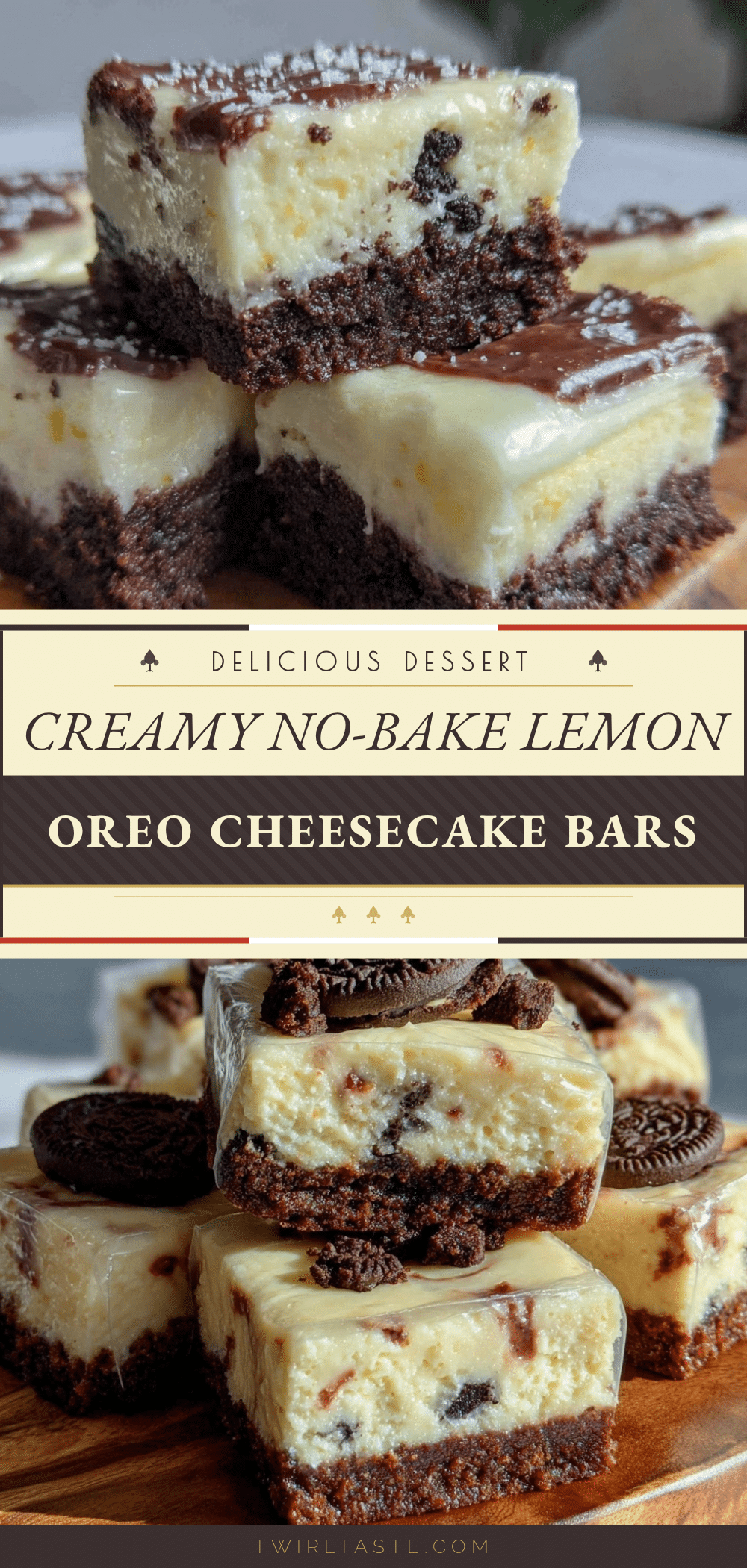 no bake lemon oreo cheesecake bars recipe