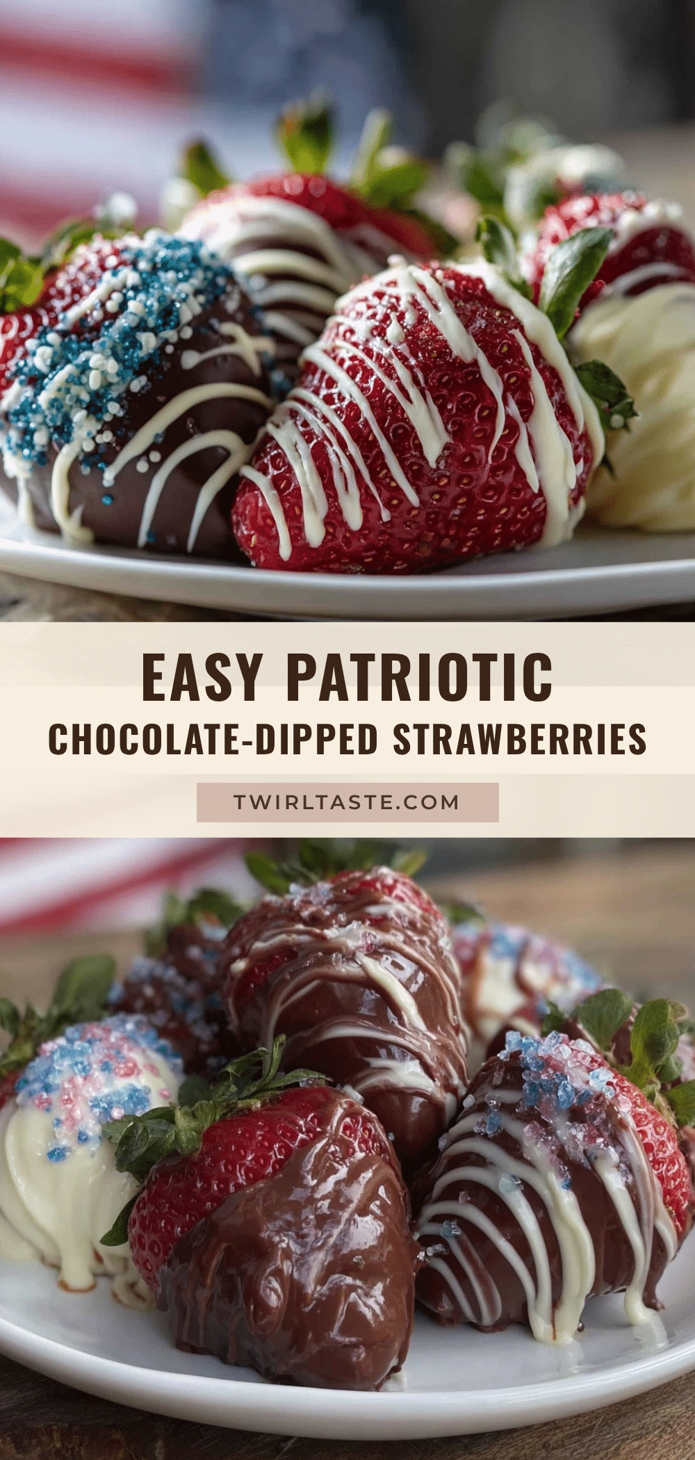 patriotic chocolate-dipped strawberries recipe