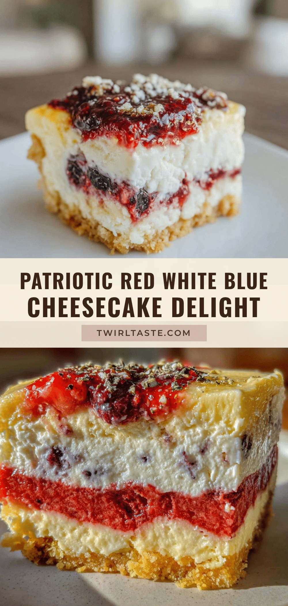 red white and blue striped cheesecake recipe