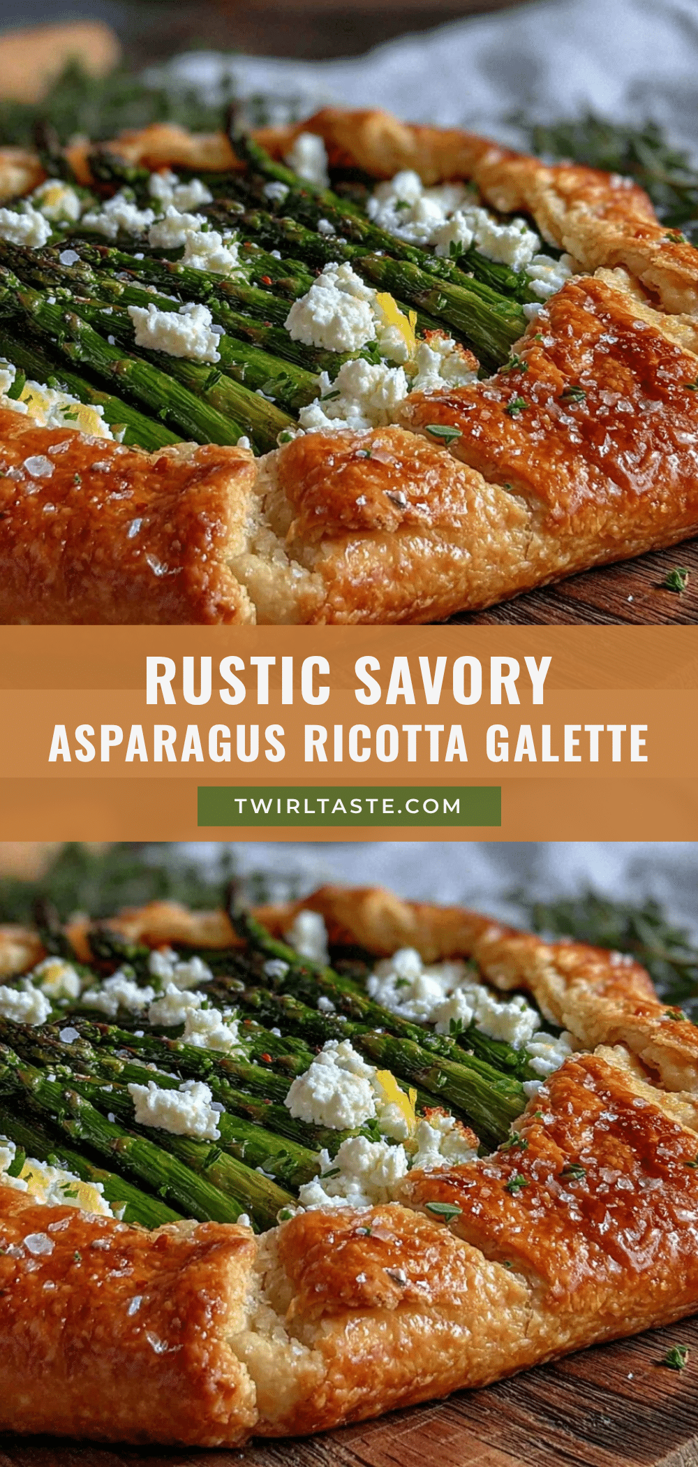 savory galette with asparagus ricotta lemon zest recipe