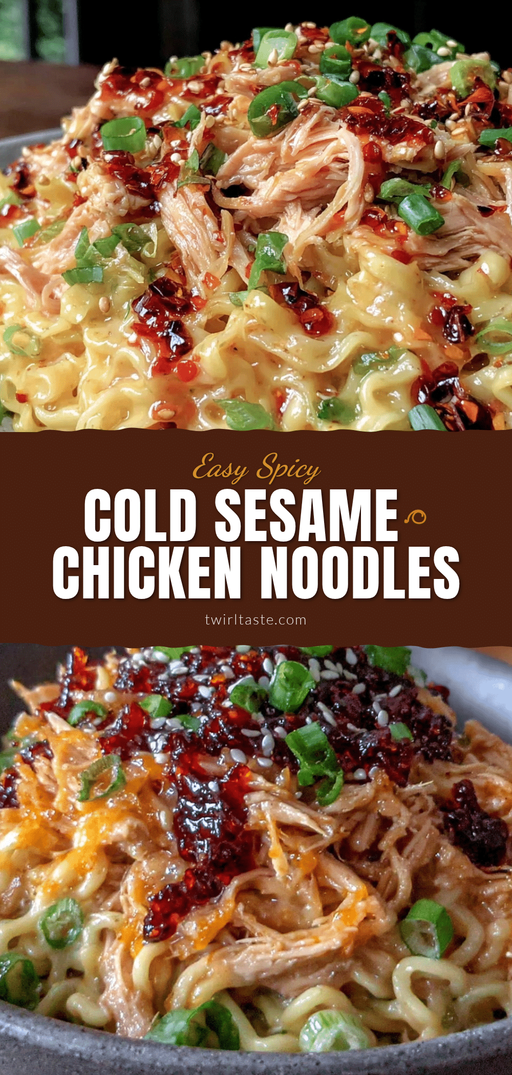 spicy cold sesame noodle bowl recipe
