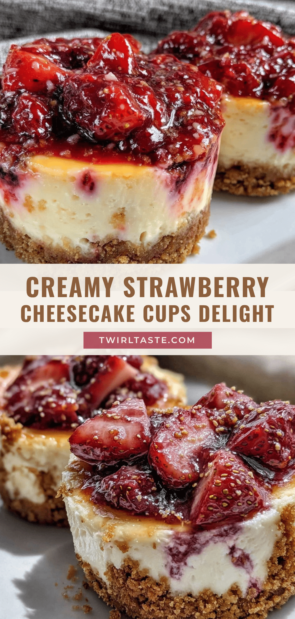 strawberry cheesecake cups recipe