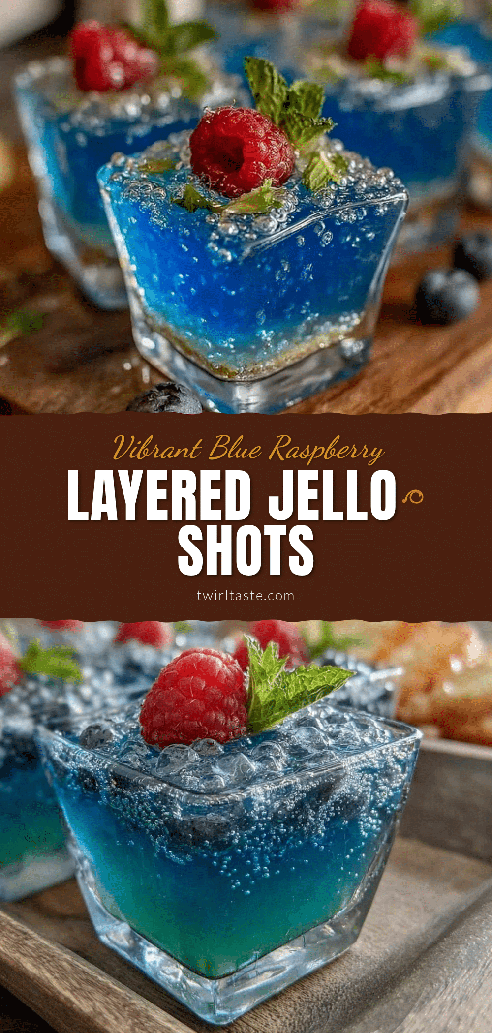 blue raspberry layered jello shots recipe