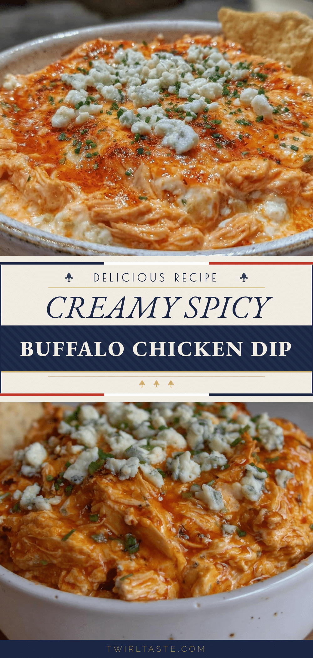 creamy buffalo chicken dip recipe