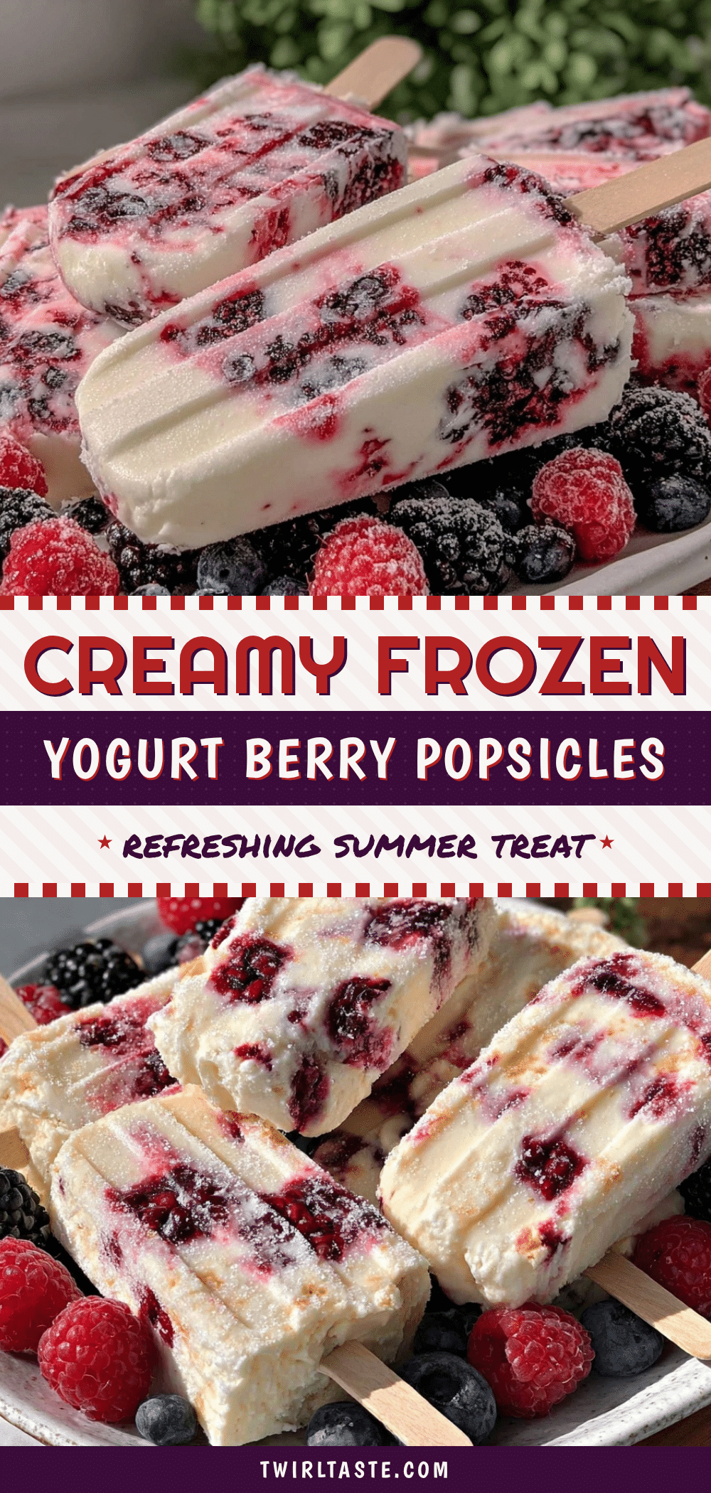 creamy frozen yogurt berry pops recipe