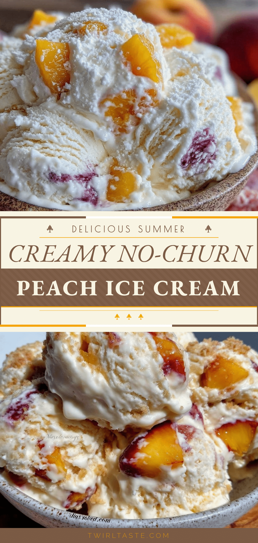 creamy no-churn peach ice cream recipe