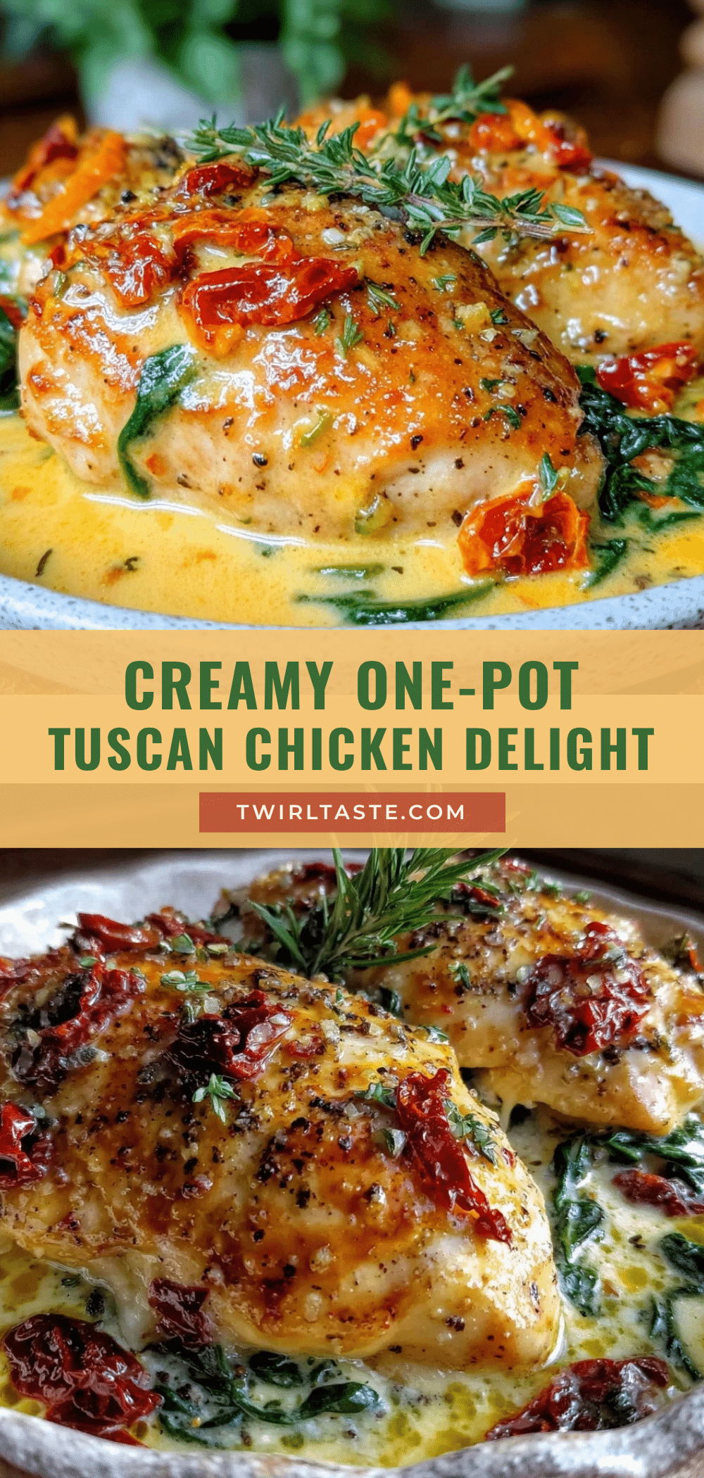 creamy one-pot tuscan chicken recipe