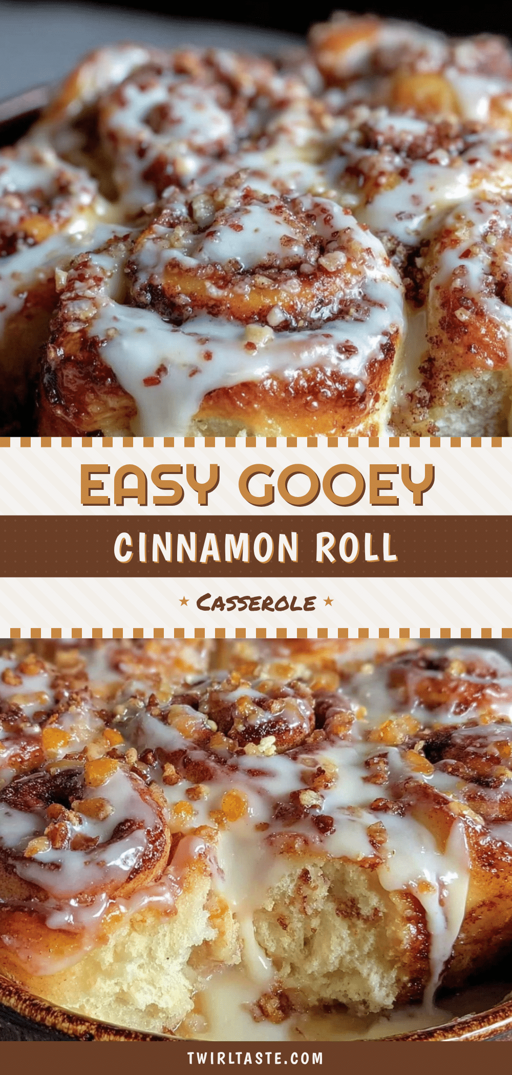 Easy Gooey Cinnamon Roll Casserole recipe