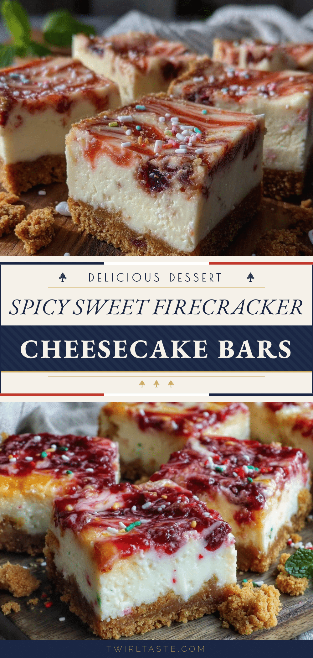 Flavorful Firecracker Cheesecake Bars recipe