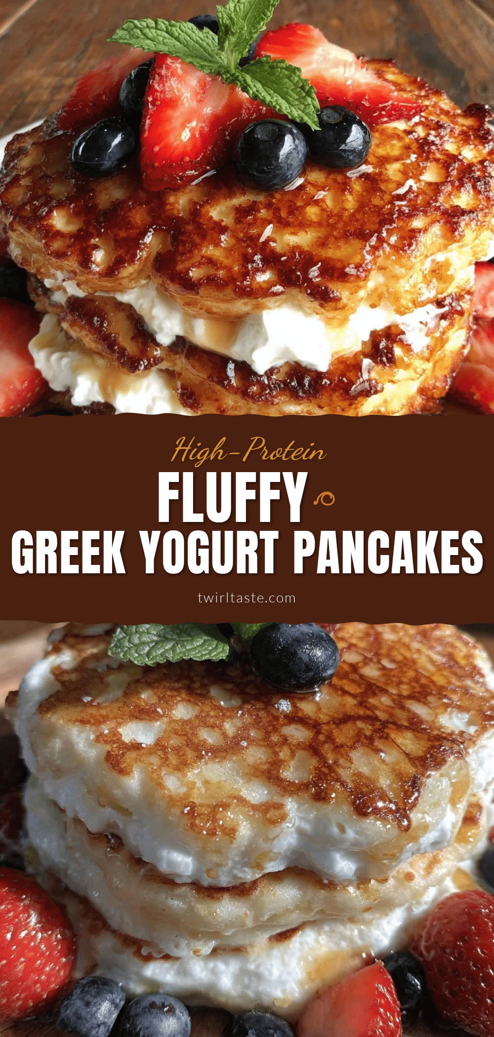 Fluffy Greek Yogurt Protein Pancakes recipe
