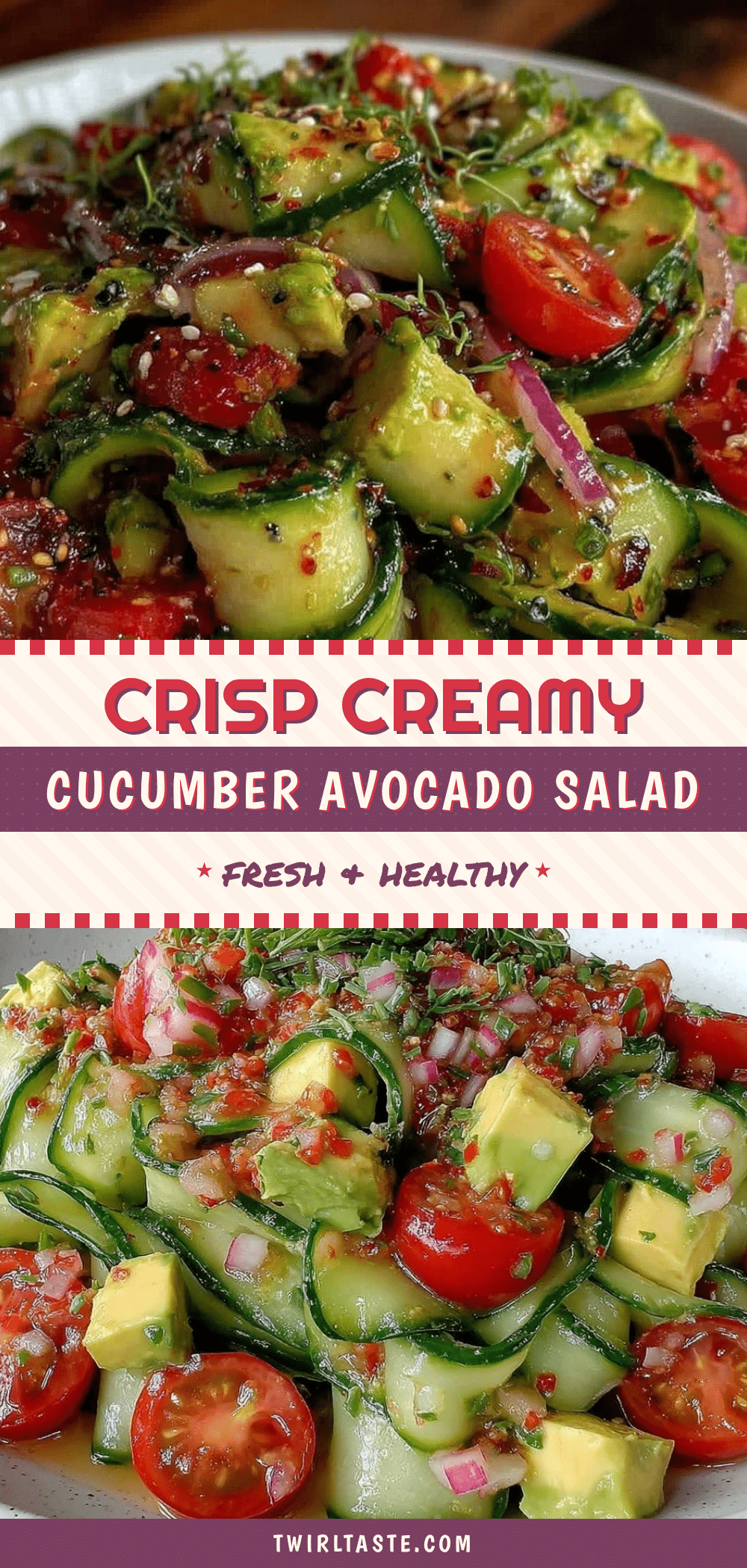 fresh cucumber avocado salad recipe