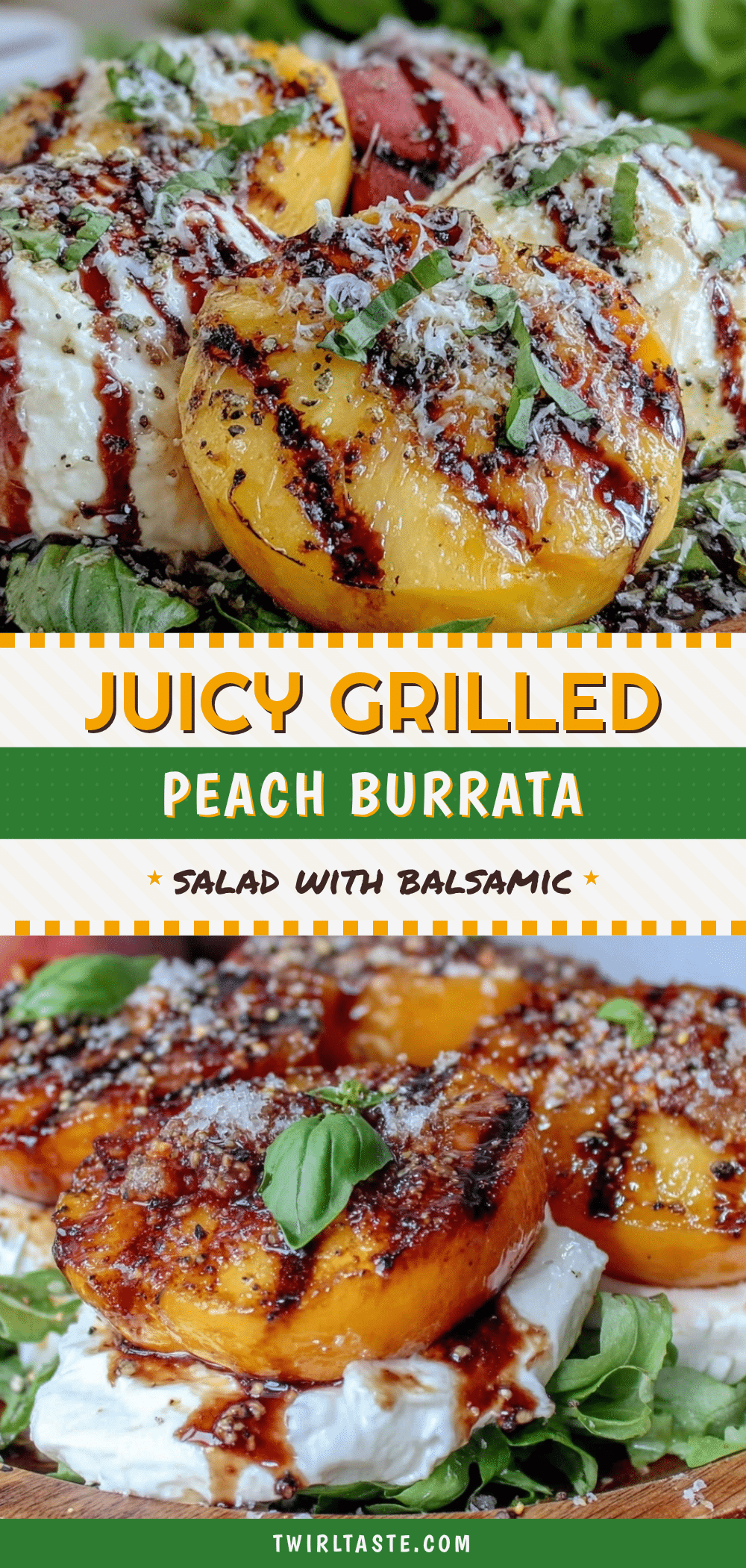 fresh grilled peach burrata salad recipe