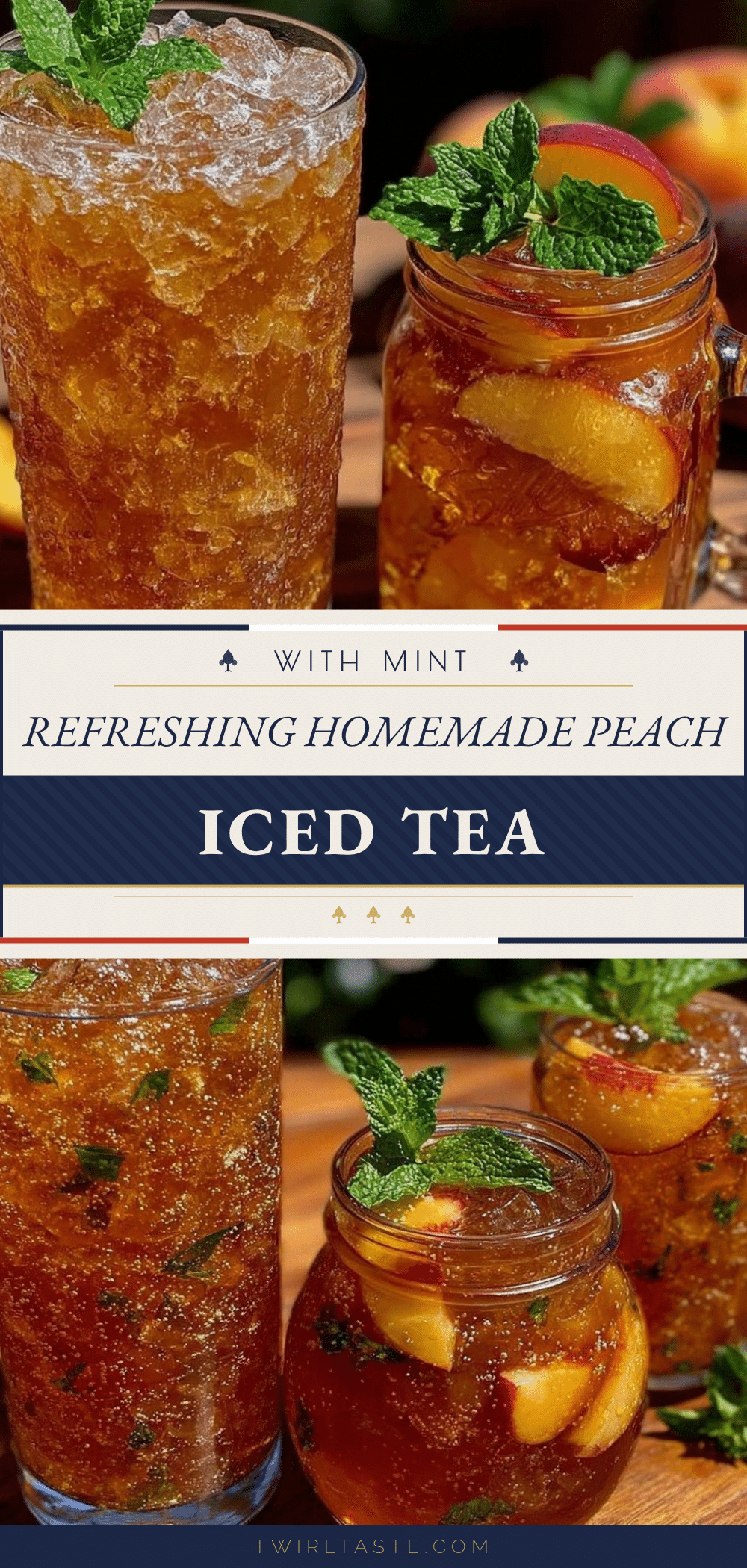 fresh homemade peach iced tea recipe
