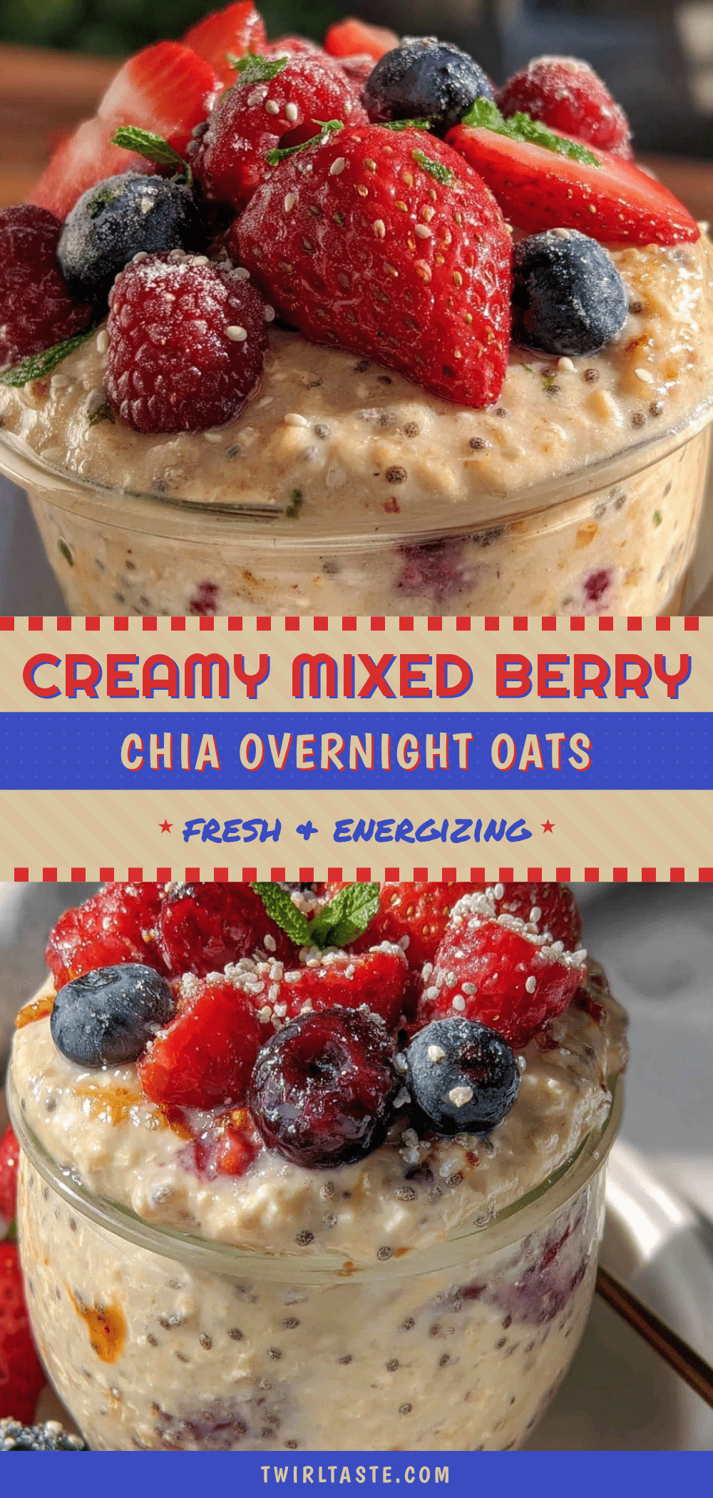 fresh mixed berry overnight oats recipe