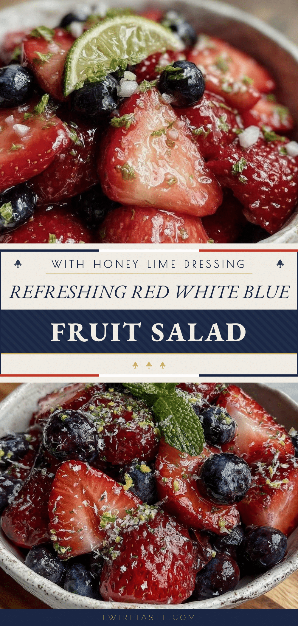 fresh red white blue fruit salad recipe