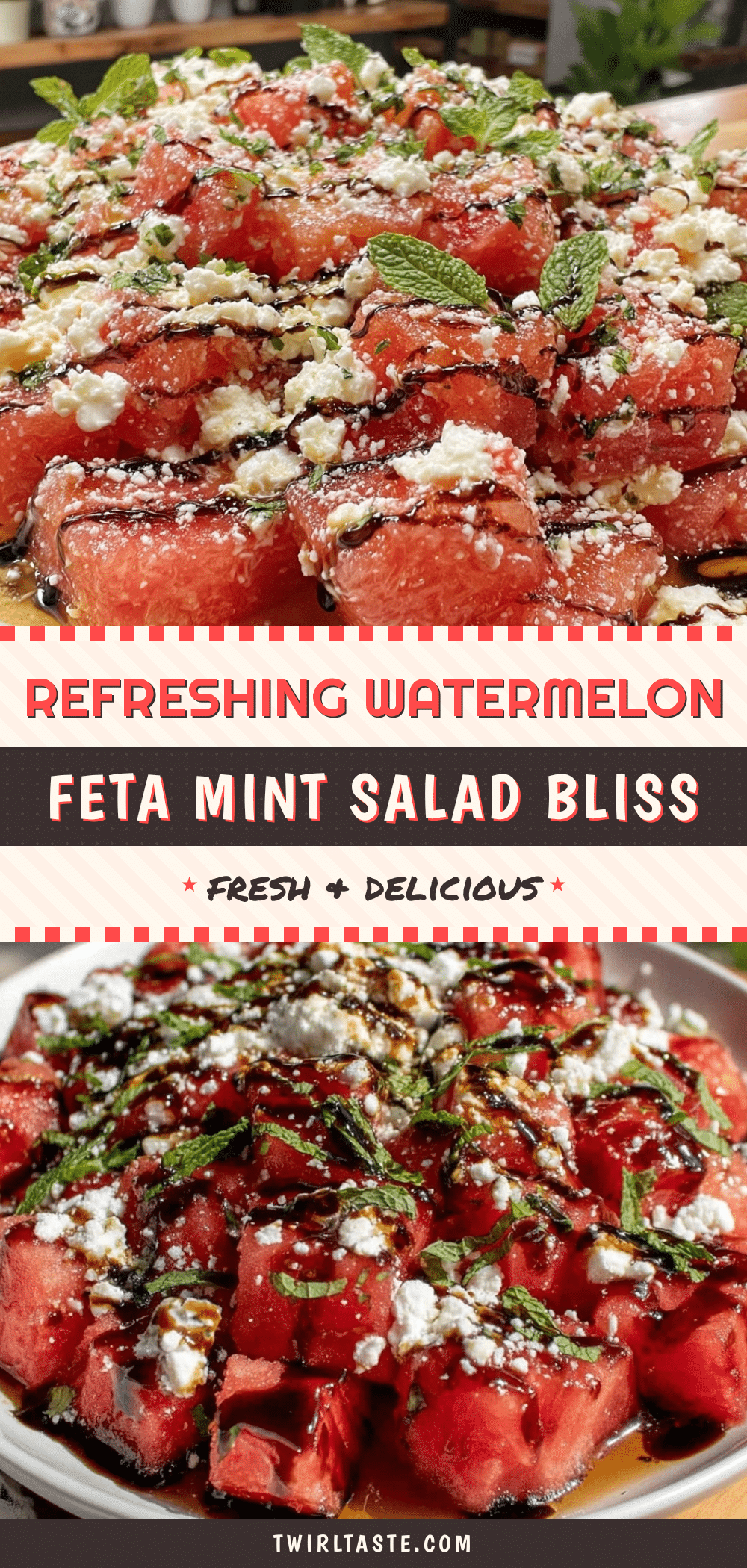 fresh watermelon feta mint salad recipe