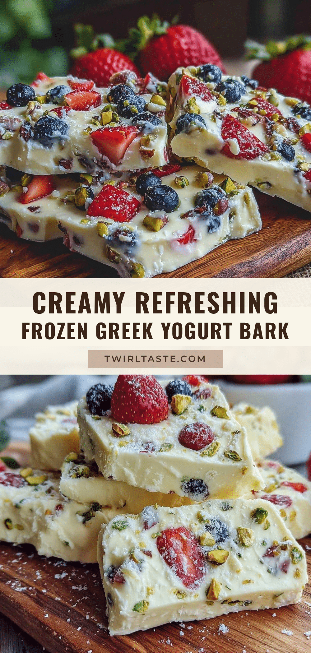 frozen Greek yogurt bark recipe