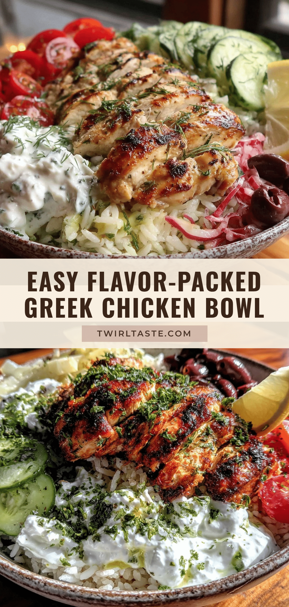 Greek chicken bowl recipe