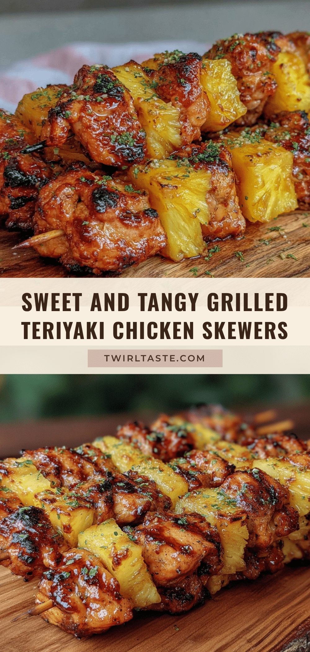 grilled pineapple teriyaki chicken skewers recipe