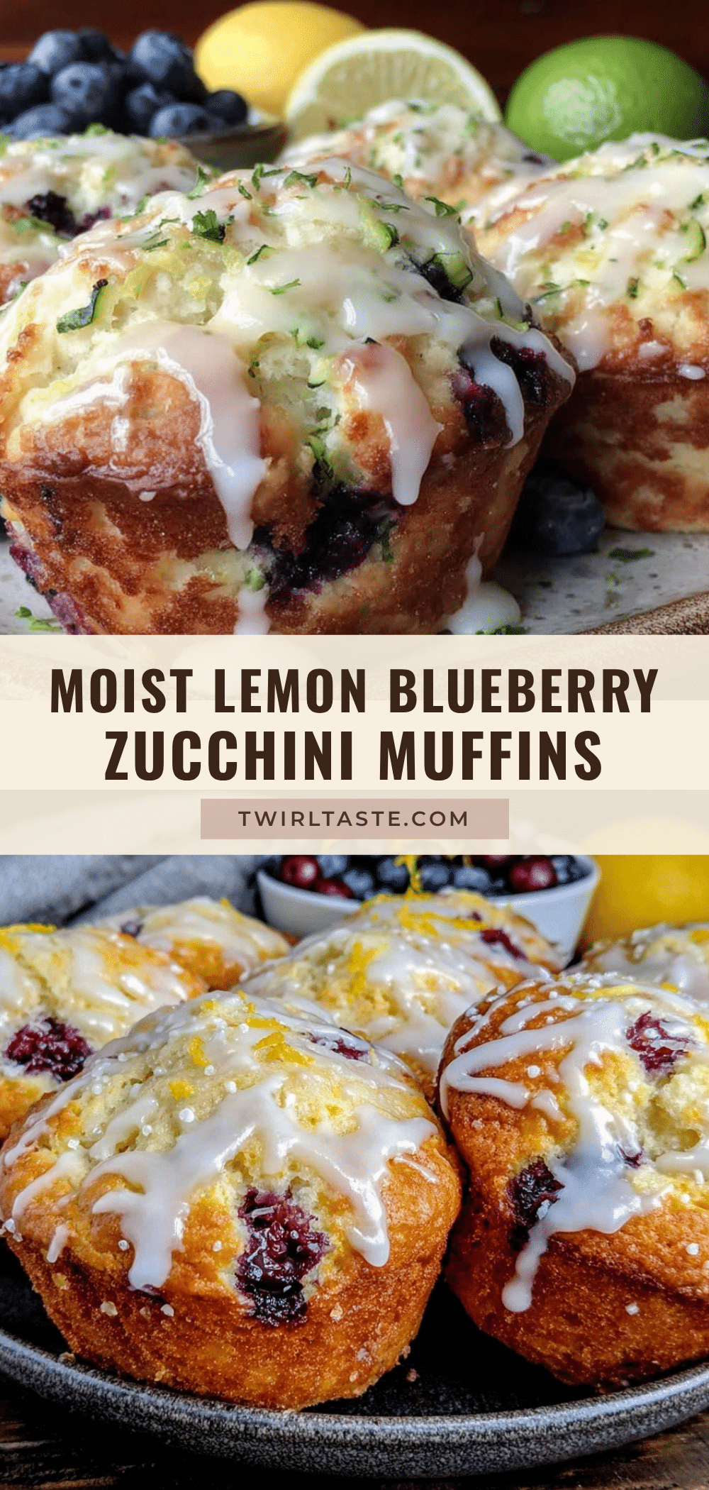lemon blueberry zucchini muffins recipe