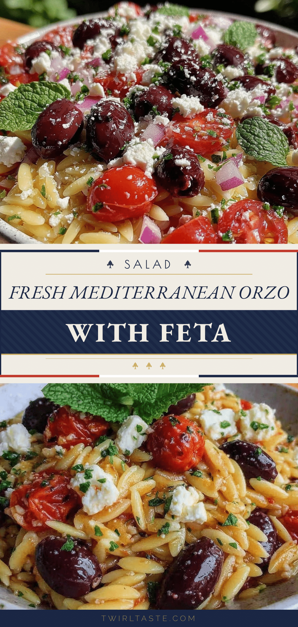 Mediterranean orzo salad recipe