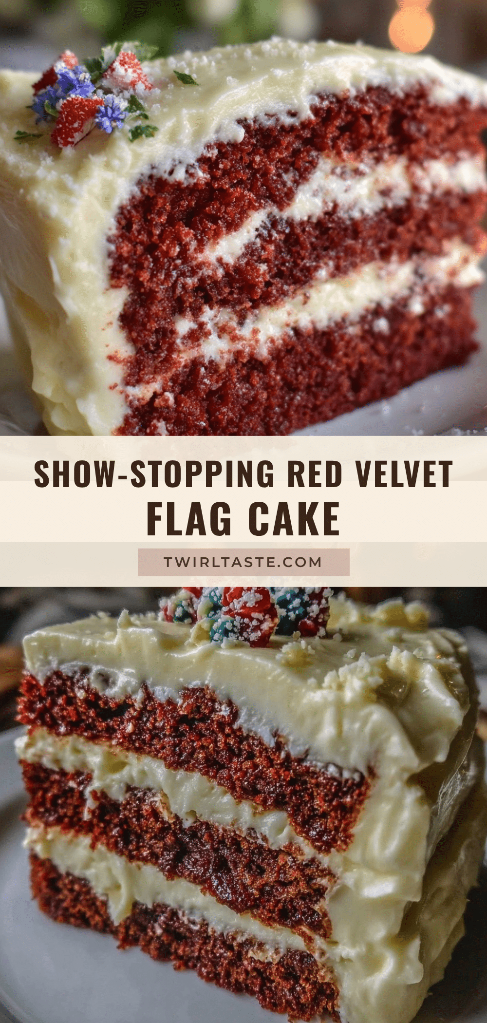 Perfect Red Velvet Flag Cake recipe