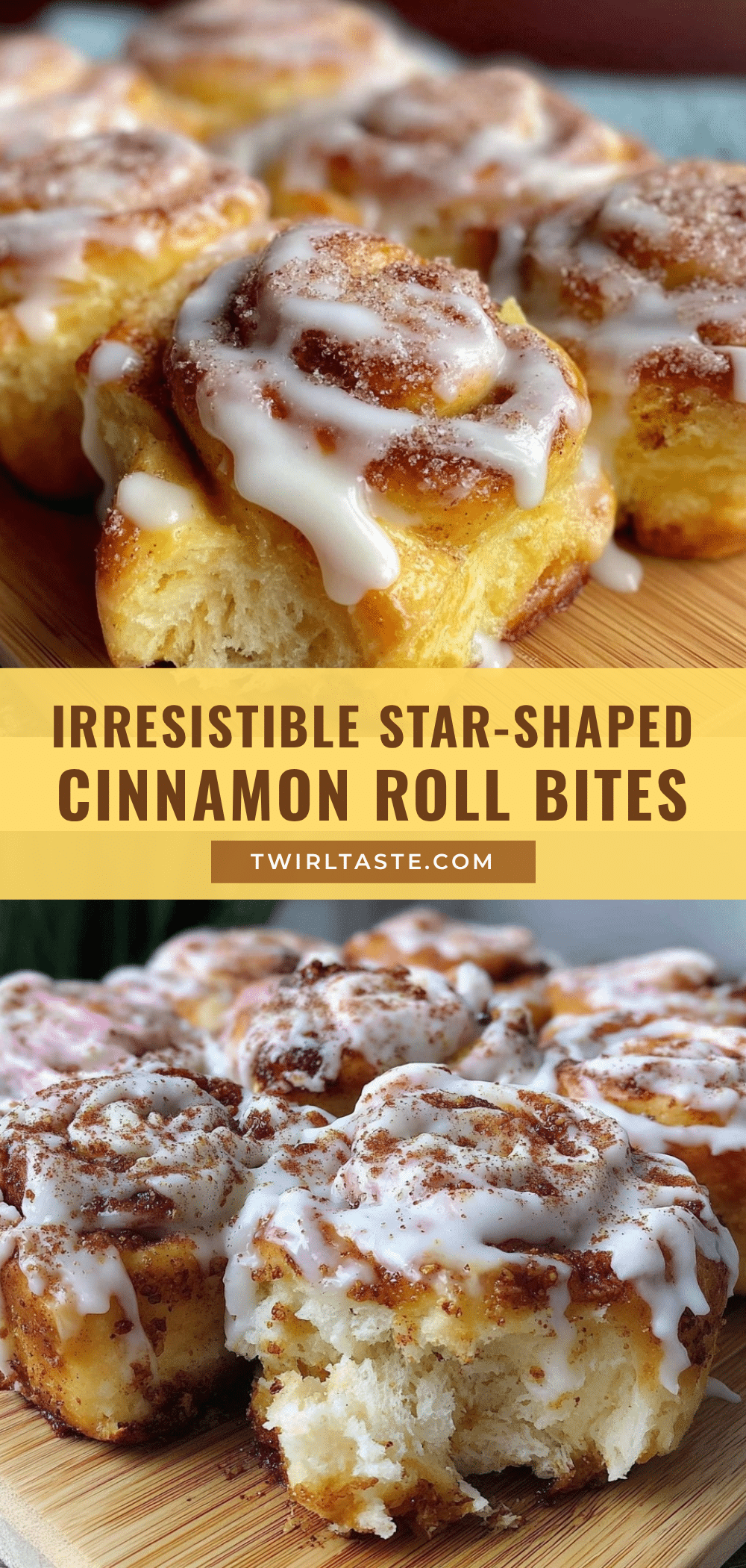 star-shaped cinnamon roll bites recipe