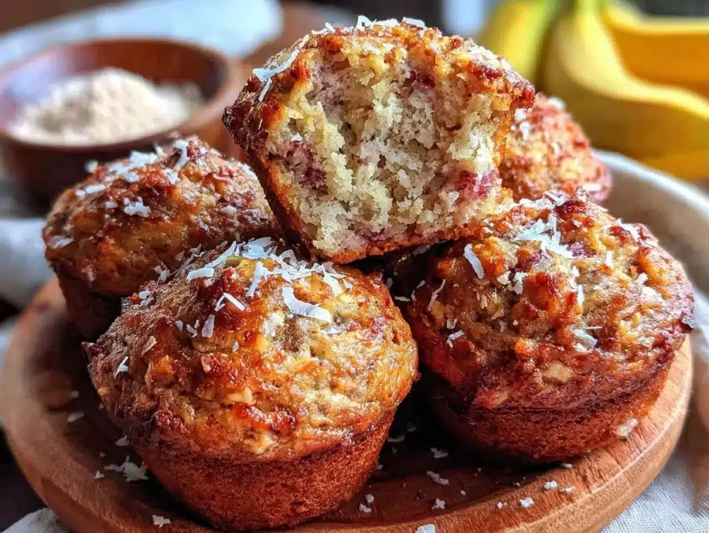 banana bread protein muffins - featured image