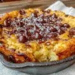 brown butter chocolate chip skillet cookie - featured image