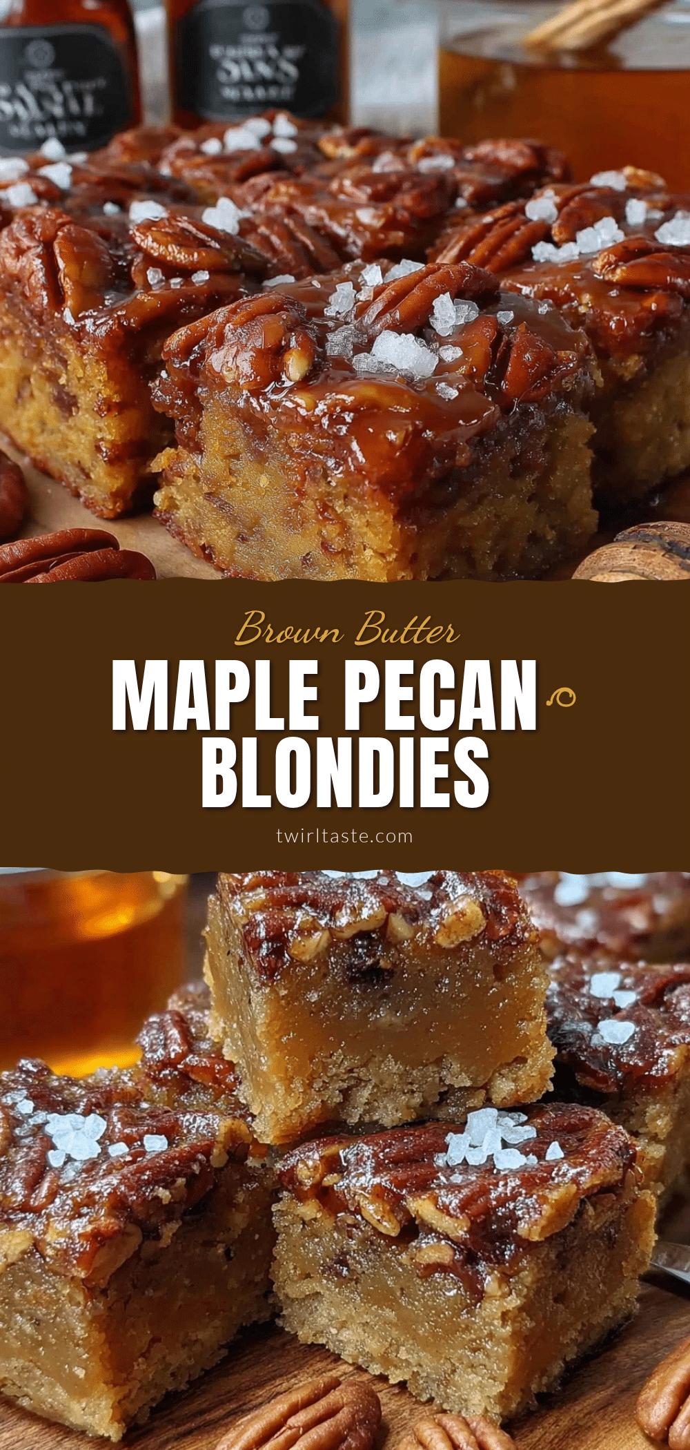 brown butter maple pecan blondies recipe