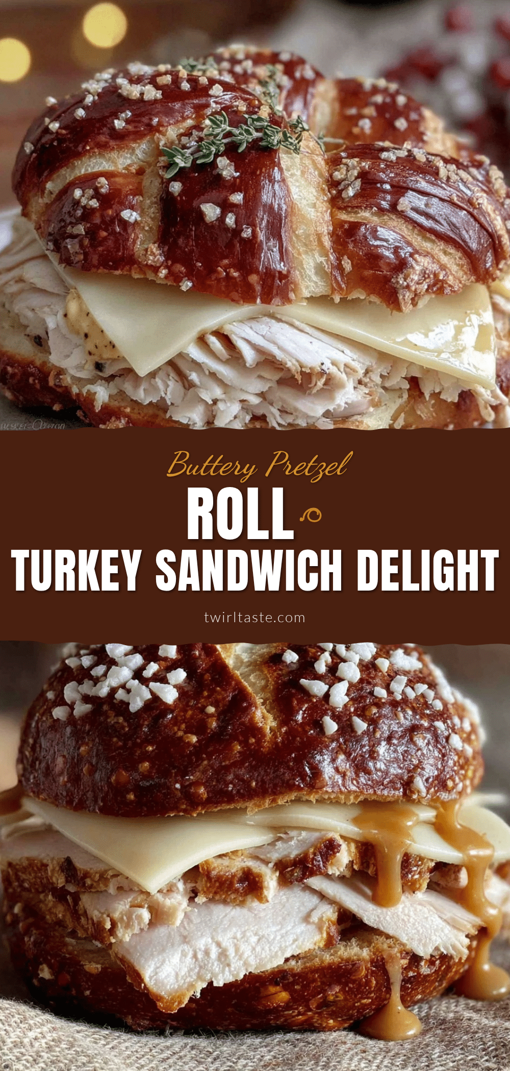 brown butter pretzel roll turkey sandwich recipe