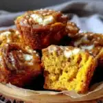 brown butter pumpkin cream cheese swirl muffins - featured image