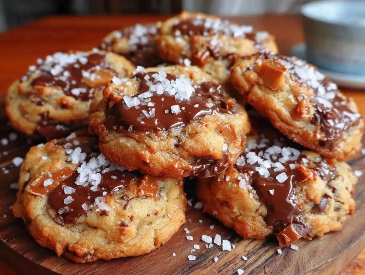 brown butter toffee chocolate chip cookies - featured image