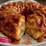 caramel apple cinnamon roll bundt cake - featured image