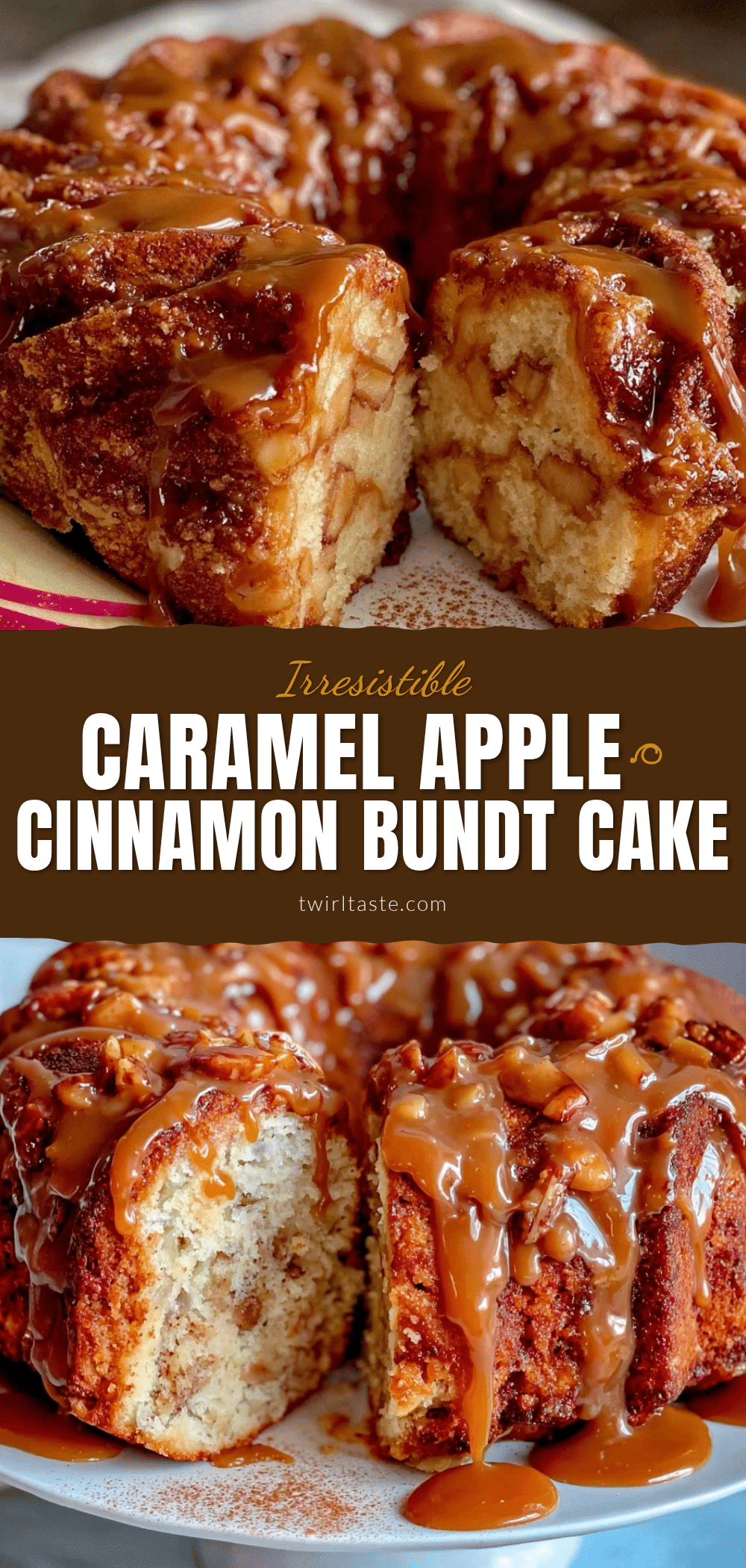 caramel apple cinnamon roll bundt cake recipe
