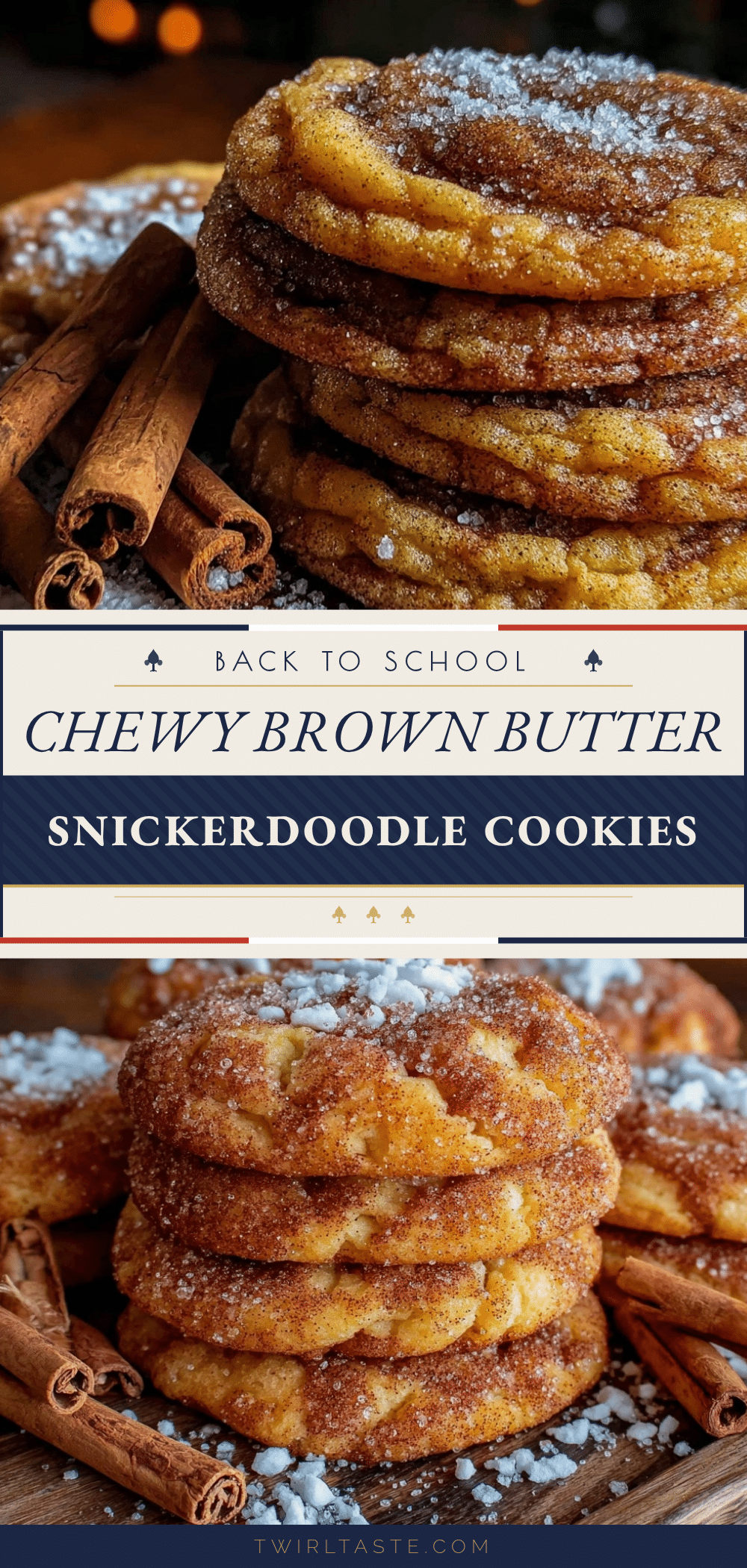 chewy brown butter snickerdoodle cookies recipe