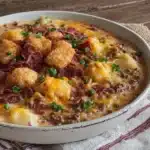 creamy cheeseburger potato soup - featured image