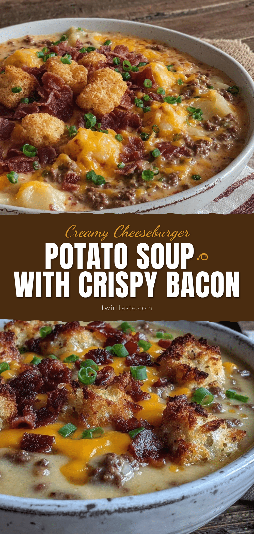creamy cheeseburger potato soup recipe