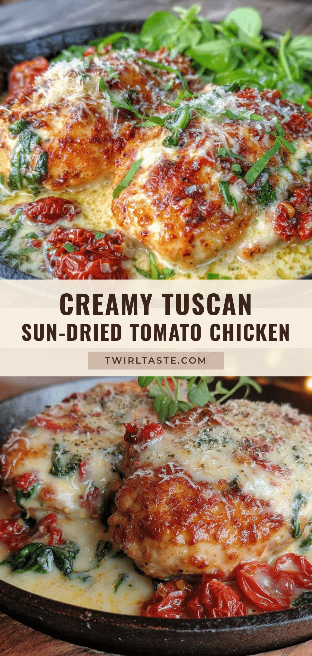 creamy one skillet tuscan sun-dried tomato chicken breast recipe