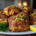 crispy garlic parmesan air fryer chicken thighs - featured image
