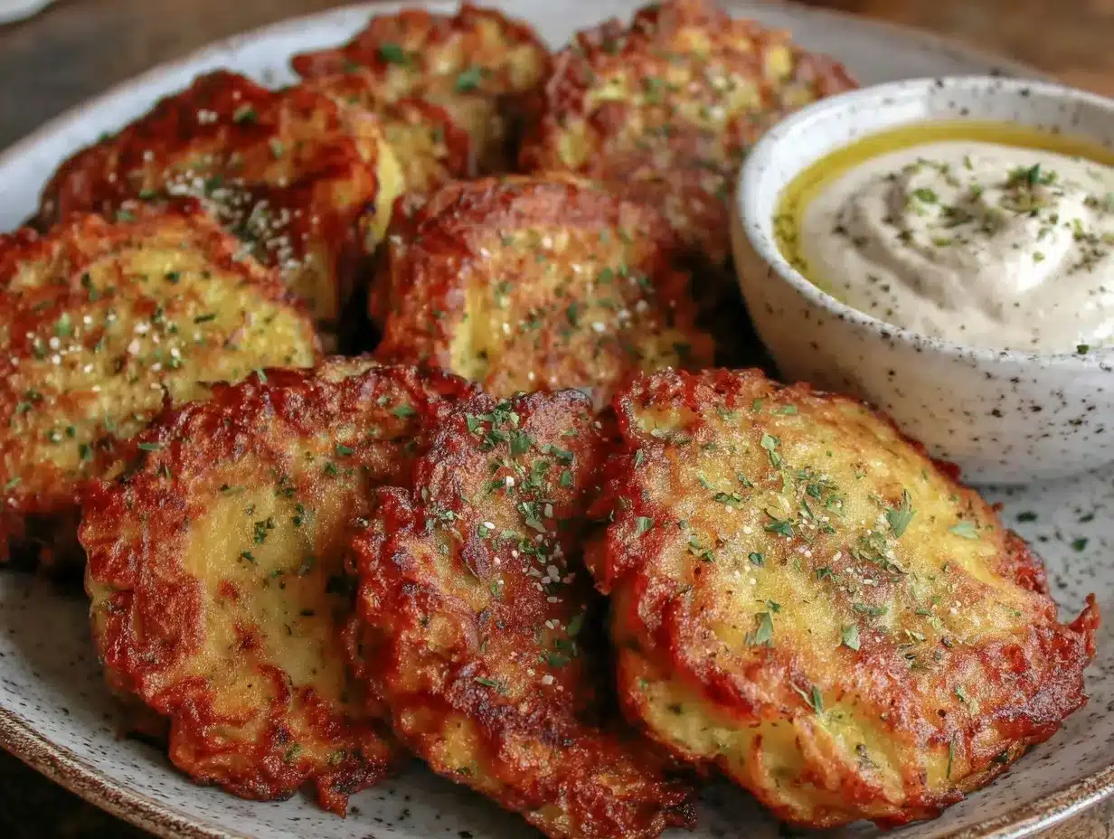 crispy lemon herb zucchini fritters preparation steps