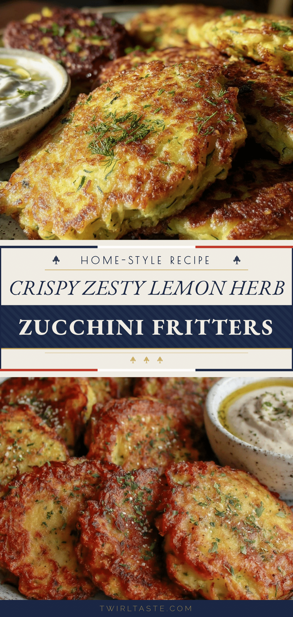 crispy lemon herb zucchini fritters recipe